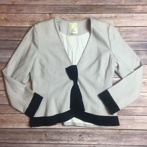 Anthropologie Elevenses Bow tie Wool Blazer